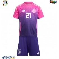 Otroški Nogometni dresi Nemčija Ilkay Gundogan #21 Gostujoči EP 2024 Kratek Rokav (+ Kratke hlače)